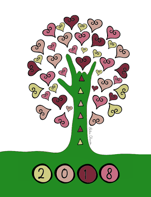 Hoja para colorear 2,018 con el signo de Hoja para colorear 2,018 signo love you