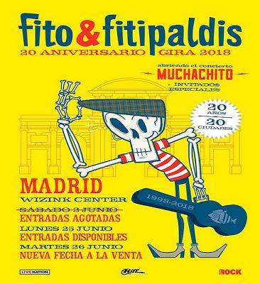 Fito & Fitipaldis anuncian tercer concierto en el WiZink Center de Madrid