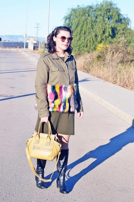 Chaqueta pelo multicolor