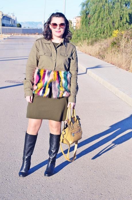 Chaqueta pelo multicolor