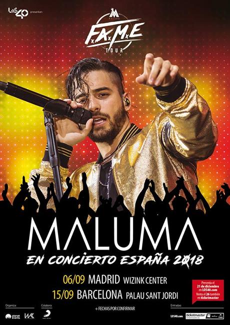 Maluma regresará a España en 2018 con su ‘F.A.M.E. Tour’ Nueva gira de Maluma
