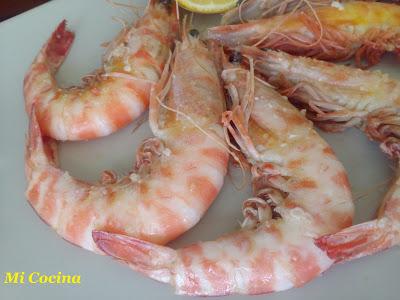 LANGOSTINOS A LA PLANCHA