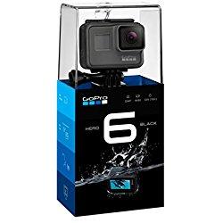 GoPro Hero6 Black - Videocámara de acción (4K, 12 MP, resistente y sumergible hasta 10m sin carcasa, pantalla táctil 2