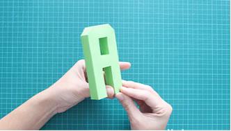 ¿Como hacer letras de cartón en 3D?