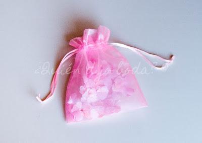 Confetti en bolsa de organza