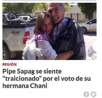 Pipe Sapag se siente “traicionado” por el voto de su hermana Chani
