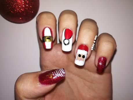 Diseño de uñas para Navidad: Papa Noel