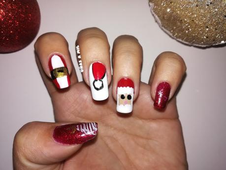 Diseño de uñas para Navidad: Papa Noel