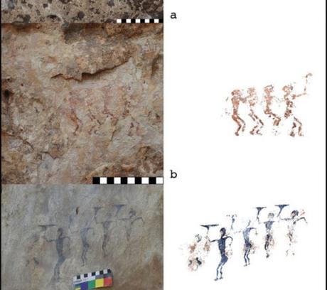 Descubren 28 yacimientos de arte rupestre de hace 2.500 años en una isla de Indonesia