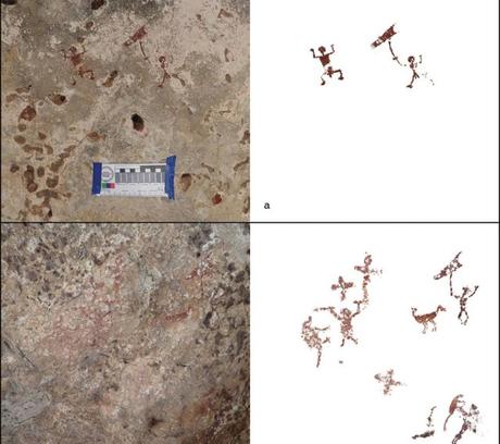 Descubren 28 yacimientos de arte rupestre de hace 2.500 años en una isla de Indonesia