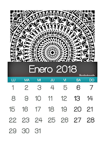 Calendario MANDALAR 2,018