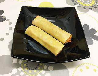 Canelones rellenos de verduras y paté de carabineros