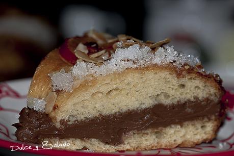 Roscon de Reyes relleno de Crema Pastelera de Chocolate