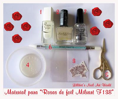 Rosas de foil F138 red de Milvart con anillo a juego