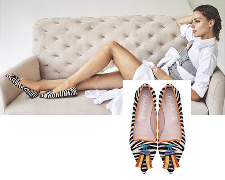 zapato bailarinas rayas tipo cebra olivia palermo pretty ballerinas