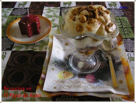 Copa de biscuit con turrón