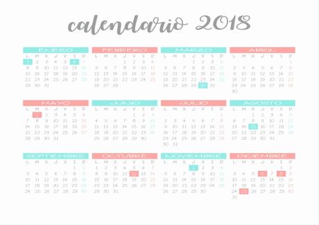 Imprimible: Calendario anual filofax y escritorio