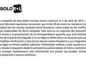 Ultima hora: Nosolorol anuncia acciones legales (30/01/18)
