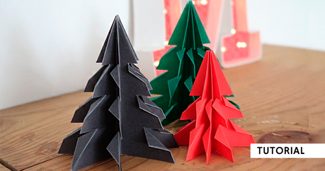 Árbol navideño de origami ¡Last minute!
