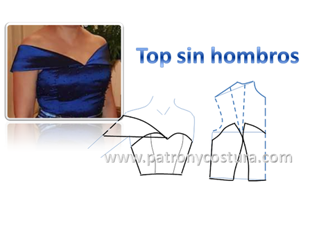 top sin hombros www.patronycostura.com/top-sin-hombros.html