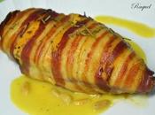 Pechuga pollo rellena salsa naranja