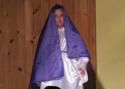 Pesebre viviente en la cena navideña de la Parroquia Ntra. Sra. del Camino