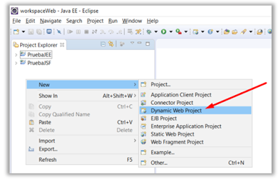 Como crear un proyecto web dinamico en Java
