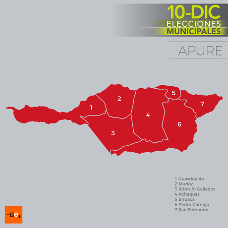 Resultado de imagen para mapa elecciones municipales apure 20017