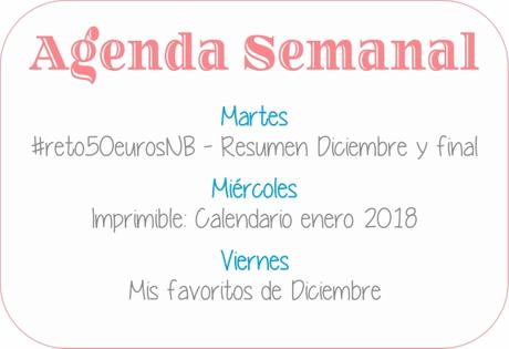 Agenda Semanal 25/12 / 31/12