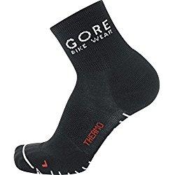 GORE BIKE WEAR Calcetines térmicos ciclismo de carretera, GORE Selected Fabrics, ROAD Thermo Socks mid, Talla 41-43, Negro/Blanco, FETROA990104