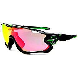 queshark TR90 gafas de sol, marco, polarizadas, para ciclismo, para hombres, mujeres, deportes, 3 lentes