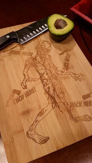Tablas de cocina para cortar verduras con dibujos de Zombies Tablas de cocina para cortar verduras con dibujos de Zombies