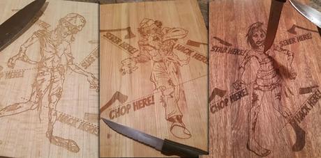 Tablas de cocina para cortar verduras con dibujos de Zombies Tablas de cocina para cortar verduras con dibujos de Zombies