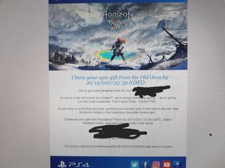 PlayStation está regalando The Frozen Wilds a algunas personas