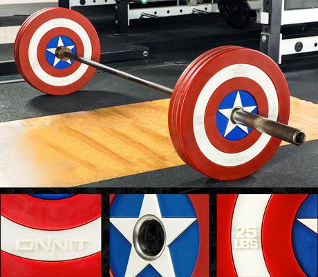 Platos del Capitán América para pesas Barbell
