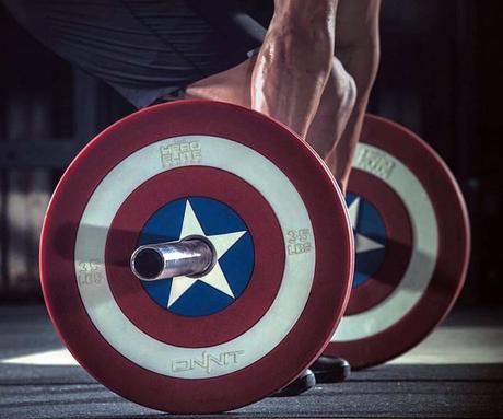 Platos del Capitán América para pesas Barbell