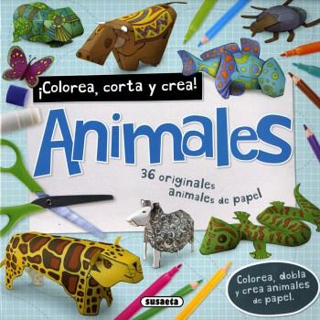 Libro colorea, corta y crea animales