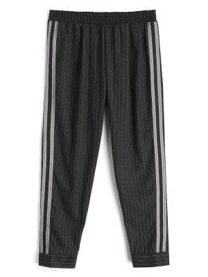 Ribbon Stripes Harem Pants - Negro L