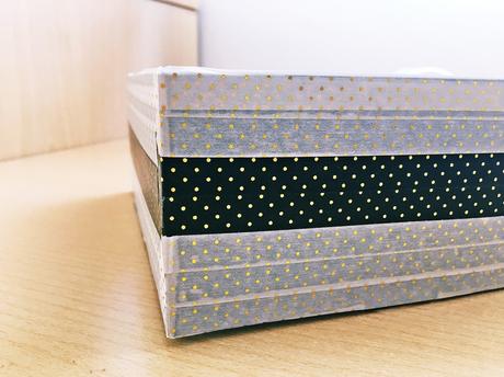Decorar cajas con washi tape