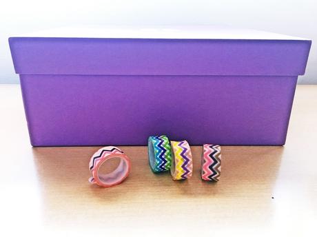 Decorar cajas con washi tape