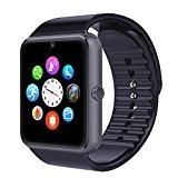 VOSMEP Reloj Inteligente Smart Watch soporte Facebook Twitter Teléfono Inteligente Pulsera 1.54 Pantalla Táctil Cámara para Android Samsung HTC LG Huawei Xiaomi Reloj Deportivos SIM/TF Negro SM8