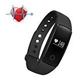 Pulsera Inteligente, SAVFY Deportes Pulsera Reloj de Pulsera Teléfono Celular Mate con Podómetro Con pantalla táctil SMS de llamada Bluetooth 4.0, Compatible con iPhone y Android Smartphone