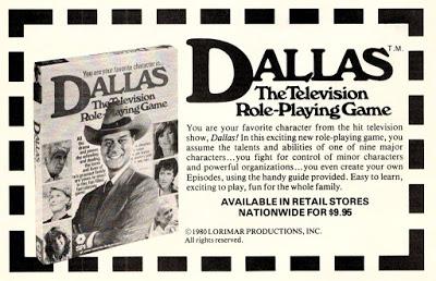 Dallas: The Television Role-Playing Game de SPI (1980) Dallas: The Television Role-Playing Game de SPI (1980)