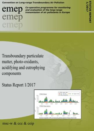 EMEP: Contaminación transfronteriza por partículas, foto-oxidantes, acidificantes y componentes eutrofizantes en Europa (Informe 2017)