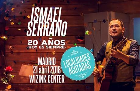 ISMAEL SERRANO AGOTA LAS ENTRADAS PARA SU CONCIERTO DEL 21 DE ABRIL EN EL WIZINK CENTER DE MADRID