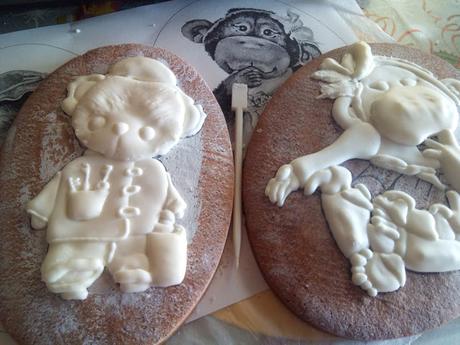 GALLETA OSITO Y MONITA COQUETA