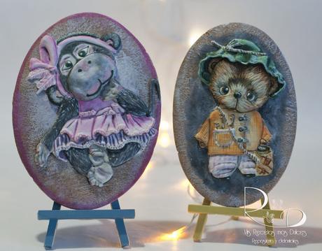 GALLETA OSITO Y MONITA COQUETA