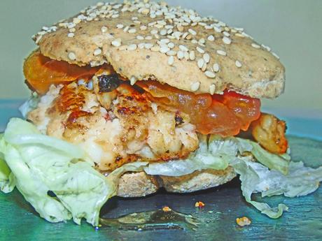 Receta Casera de Hamburguesa de gambas al ajillo