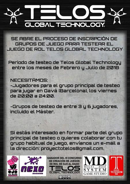 Telos Global Technology JdR busca testeadores