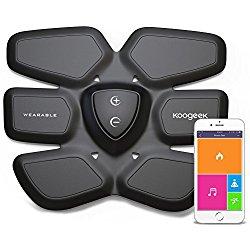 Koogeek Aparato Abdominal Training Gear Inteligente Estimulación Muscular Quema de Grasa para Abdomen Fitness Gear con Carga Pad Inalambrica App Gratis Andriod IOS